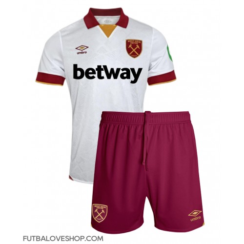 Dres West Ham United Tretina pre deti 2024-25 Krátky Rukáv (+ trenírky)